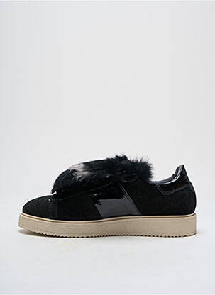 Baskets nubuck talon plat jusqu'à 3cm noir MORELLI femme
