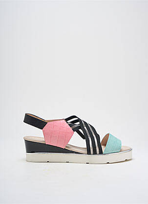 Sandales/nu pieds tissage satiné talon de 4 à 6cm rose DANSI femme