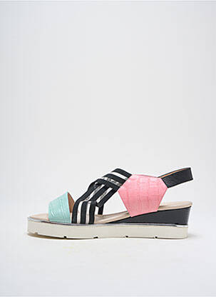 Sandales/nu pieds tissage satiné talon de 4 à 6cm rose DANSI femme