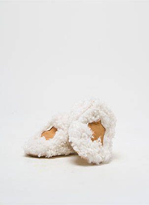 Chaussons/pantoufles bout rond bout rond blanc EASY PEASY enfant