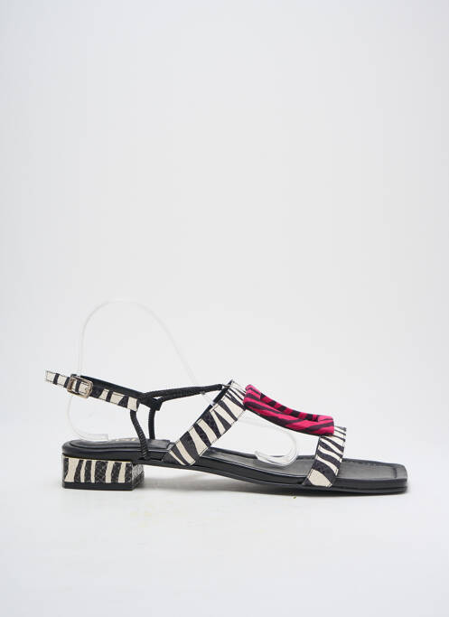 Sandales/nu pieds tissage satiné talon plat jusqu'à 3cm noir DANSI femme