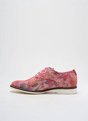 Derbies impression talon plat jusqu'à 3cm rouge SMANN femme
