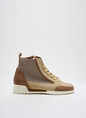 Baskets nubuck talon plat jusqu'à 3cm marron EMILIE KARSTON femme