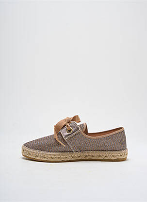 Espadrilles tissage satiné talon plat jusqu'à 3cm or LA MAISON DE L'ESPADRILLE femme