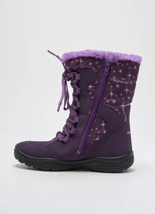 Bottes fermeture zip et lacets bout rond violet SUPERFIT fille