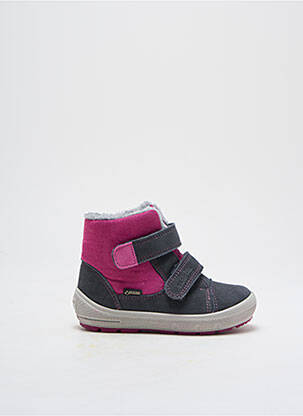 Baskets fermeture scratch bout rond gris SUPERFIT fille