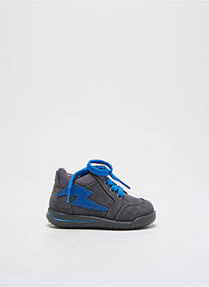 Baskets nubuck bout rond gris SUPERFIT garçon
