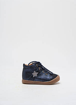 Bottillons nubuck bout rond bleu GBB garçon