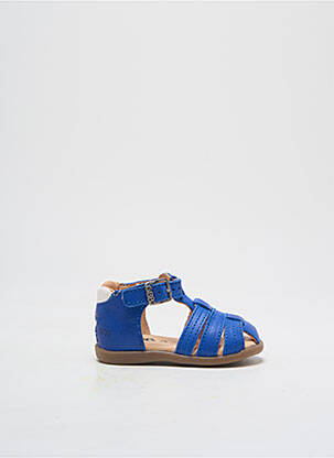 Sandales/nu pieds matière lisse bout rond bleu GBB garçon