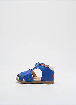 Sandales/nu pieds matière lisse bout rond bleu GBB garçon