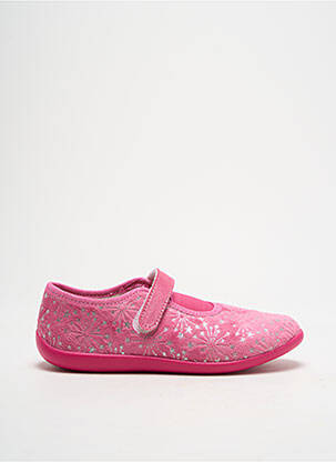 Chaussons/pantoufles tissage velours bout rond rose FUGITIVE BY FRANCESCO ROSSI fille