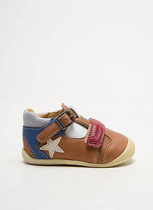 Sandales/nu pieds tissage satiné bout rond marron BABYBOTTE garçon