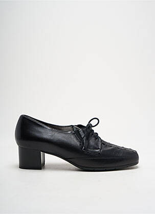 Derbies tissage satiné talon de 4 à 6cm noir ARTIKA SOFT femme