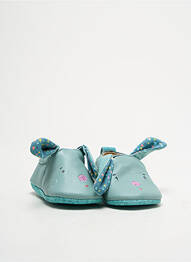 Chaussons/pantoufles tissage satiné bout rond bleu BABYBOTTE enfant