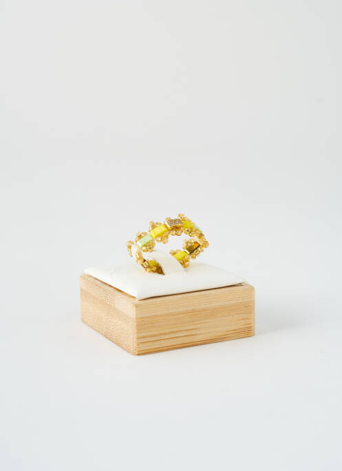 Bague ornement elément pvc jaune HYPNOCHIC femme