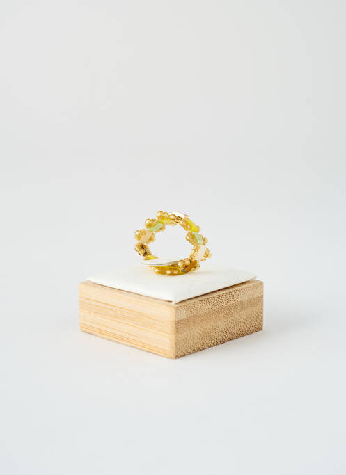 Bague ornement elément pvc jaune HYPNOCHIC femme