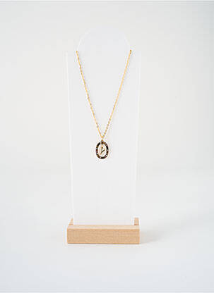 Collier ornement breloque / pampille or S STEEL femme
