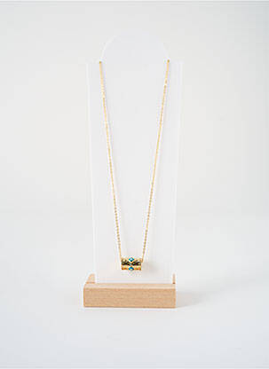 Collier imprimé or S STEEL femme