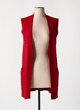 Gilet sans manche poches rouge BARILOCHE femme