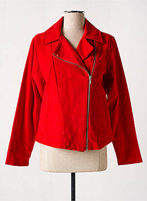 Veste casual col tailleur rouge AGATHE & LOUISE femme