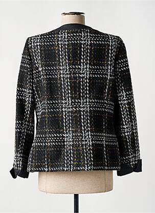 Veste chic col rond noir GUY DUBOUIS femme