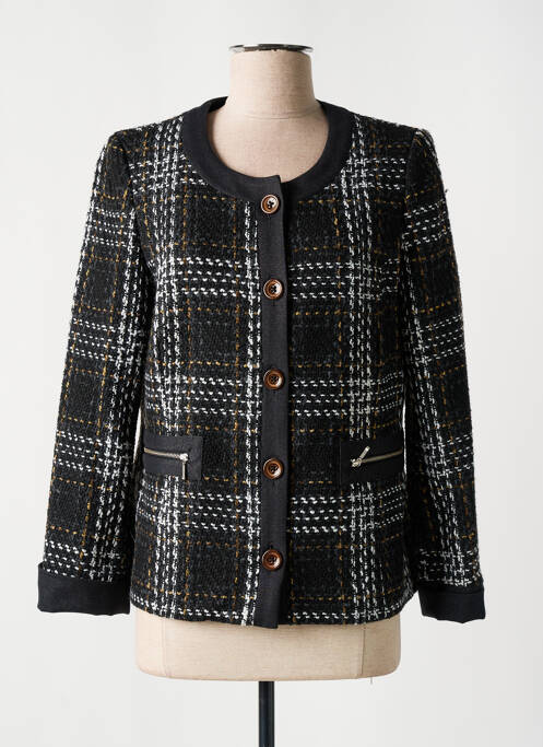 Veste chic col rond noir GUY DUBOUIS femme