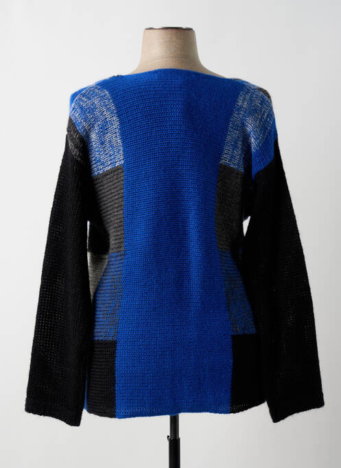 Gilet manches longues bleu EVALINKA pour femme