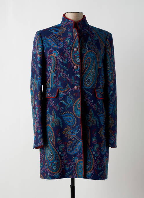 Manteau long bleu BARILOCHE pour femme