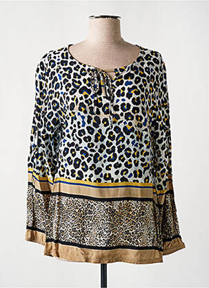 Blouse tissage popeline manches longues noir MERI & ESCA femme