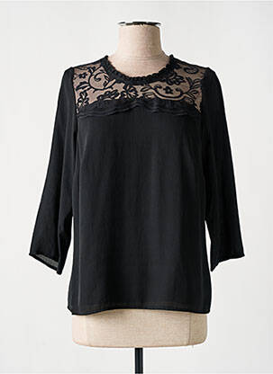 Top coupe cintrée manches 3/4 noir MERI & ESCA femme
