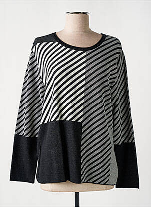 Pull coupe droite manches longues noir RABE femme
