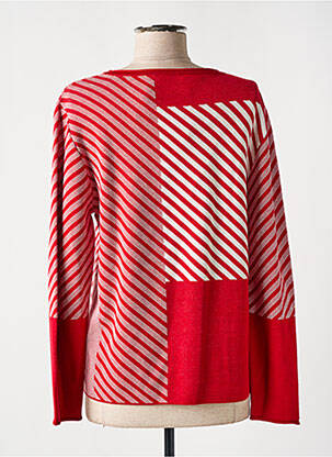 Pull coupe droite manches longues rouge RABE femme