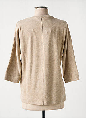 Pull coupe droite manches 3/4 beige DOLCEZZA femme