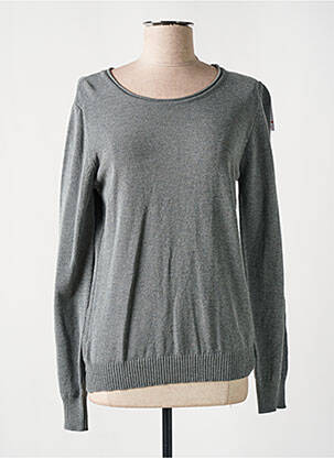 Pull tissage chiné manches longues gris TELMAIL femme