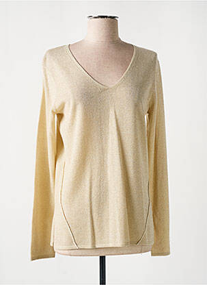 Pull coupe cintrée manches longues beige ANANKE femme