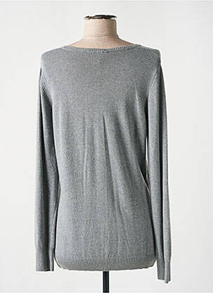 Pull coupe cintrée manches longues gris L'ATELIER D'ANNA femme