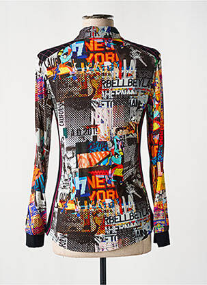 Chemisier coupe cintrée manches longues noir TINTA STYLE femme