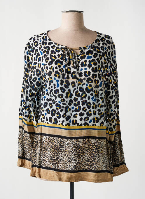 Blouse tissage popeline manches longues noir MERI & ESCA femme