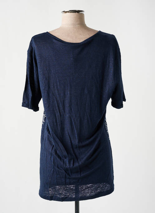 Tunique manches courtes coupe cintrée bleu ANANKE femme