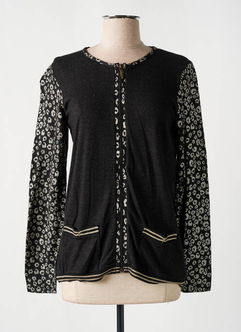 Gilet manches longues stretch noir KALISSON femme