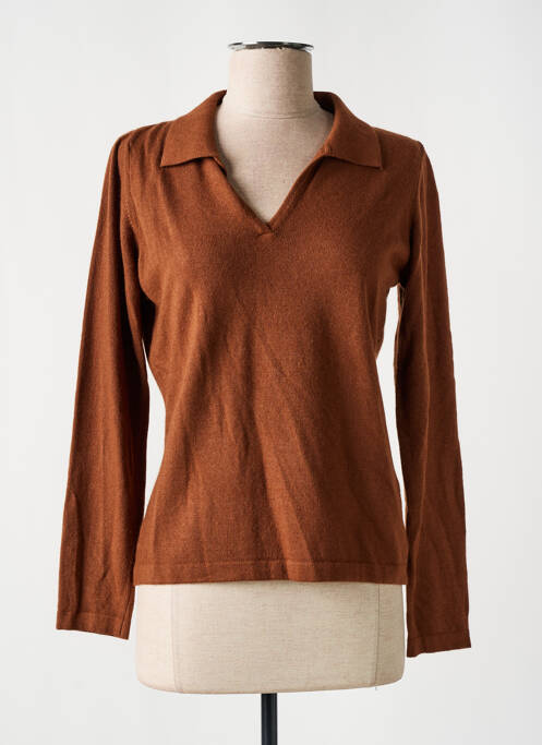 Pull marron L'ATELIER D'ANNA pour femme