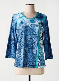Top tissage jersey manches 3/4 bleu RABE femme