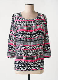 Top stretch manches 3/4 bleu FRANK WALDER femme