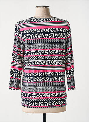Top stretch manches 3/4 bleu FRANK WALDER femme