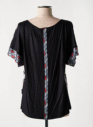 Top coupe fluide manches courtes noir CAPUCCINO femme