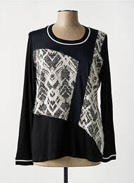 Top tissage jersey manches longues noir FRED SABATIER femme