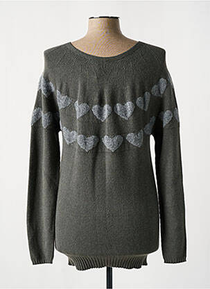 Pull resserrée sur le bas manches longues gris EVA WEEK-END femme