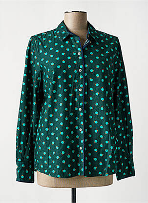 Chemisier coupe droite manches longues vert MAT DE MISAINE femme