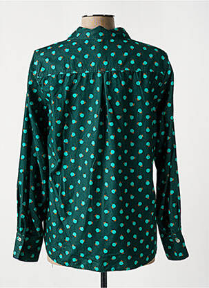 Chemisier coupe droite manches longues vert MAT DE MISAINE femme