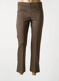 Pantalon 7/8 taille haute taille haute marron TINTA femme